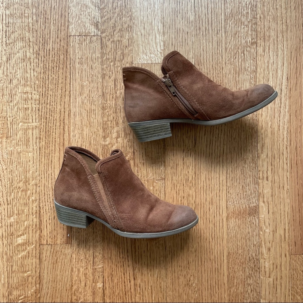 Brown Suede Ankle Booties